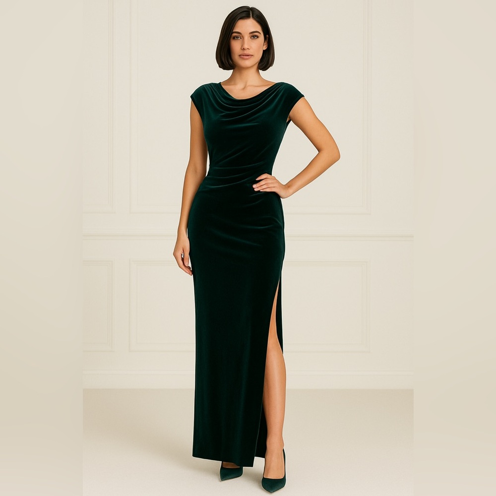 Vince Camuto Dark Green Maxi Dress